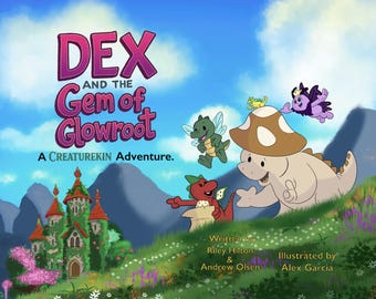 Creaturekin Dex und die Gemme von Glowroot Kinderbuch Hardcover Plüsch Begleiter
