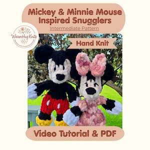 Mickey and Minnie Inspired Snuggler Tutorial/ Pattern, Hand Knitting / DIY / Video Tutorial