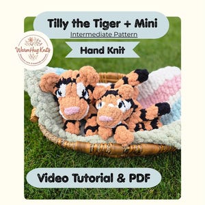 Tilly de Tijger + Mini Handbreipatroon | 2-in-1 PDF (Gemiddeld)