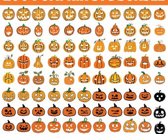Pumpkin SVG Bundle: Halloween Cut Files (Instant Download)