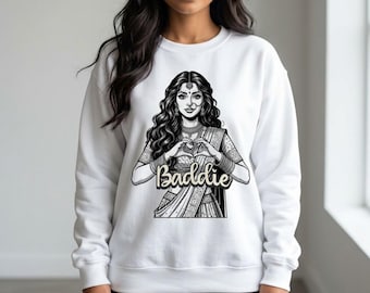 Baddie Girlfriend Crewneck Sweatshirt | South Asian Desi Top