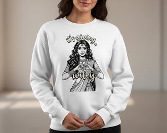 It's Giving Wifey Sweatshirt | Indian Bride Illustration, Bridal Sari Design