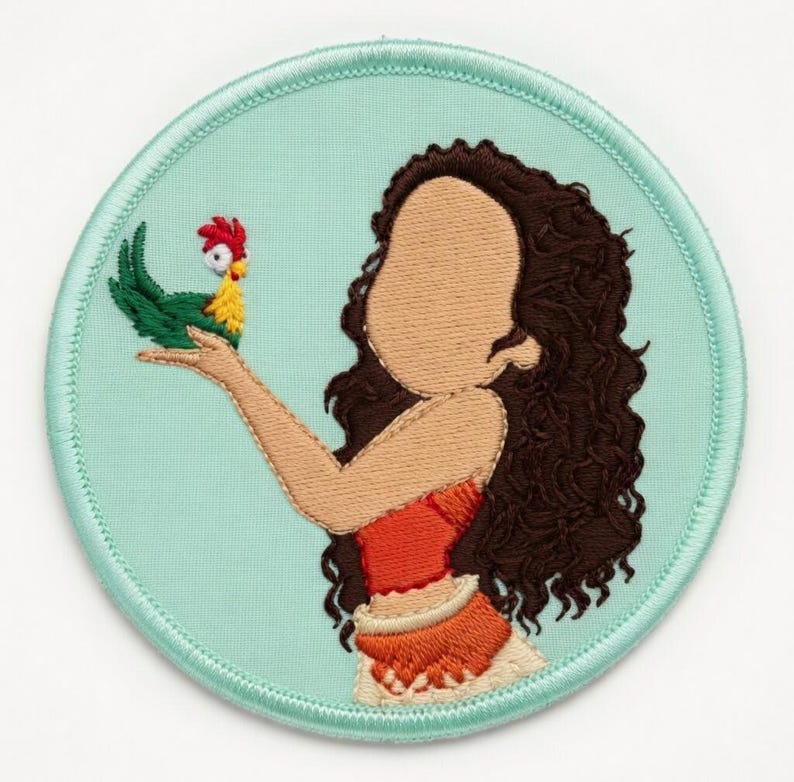 Disney-prinses geborduurde patches, Elsa Ariel Rapunzel Moana Belle Mulan, cadeau kinderkledingtassen afbeelding 5
