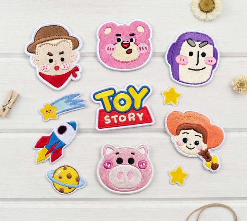 Parches bordados de Toy Story de Disney – Apliques termoadhesivos para chaquetas y mochilas imagen 1