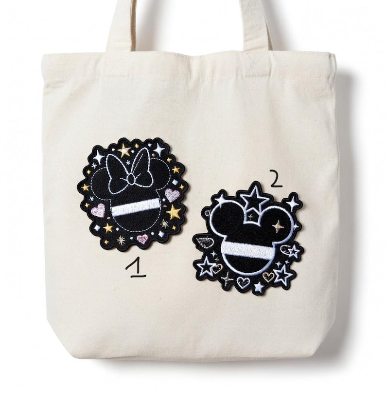 Parche bordado termoadhesivo de Minnie Mouse – Aplique de orejas de Mickey para chaquetas y mochilas imagen 5