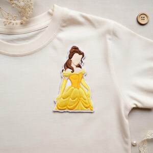 Disney Princess Embroidered Patch Set, Snow White Belle Ariel Aurora, Jacket Backpack Gifts For Kids image 3
