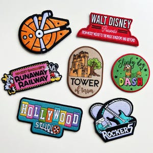 Disney World Hollywood Studios Tower of Terror Millennium Falcon, Embroidered Iron On Patch