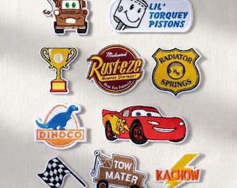 Disney Lightning McQueen Characters Embroidered Patch, Pixar Cars Gift For Kids, Jacket Backpack Hat Patch