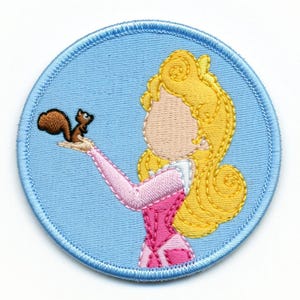 Disney-prinses geborduurde patches, Elsa Ariel Rapunzel Moana Belle Mulan, cadeau kinderkledingtassen afbeelding 8