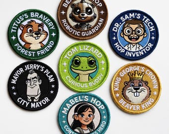 ディズニー映画『ホッパー』の刺繍ワッペン – アイロン接着式ジャケット・バックパック装飾用（2～5インチ）