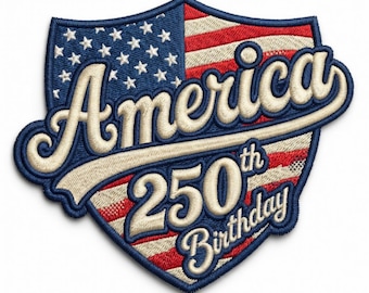 アメリカ建国250周年記念刺繍ワッペン、アメリカ国旗愛国バッジ（アイロン接着式）