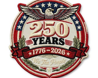 アメリカ建国250周年記念刺繍パッチ、アメリカ愛国バッジ、イーグル独立記念日