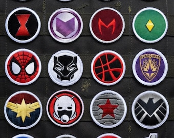 スーパーヒーローのロゴパッチ、マーベル風の刺繍アイロンワッペン、ジャケットやバックパックの装飾