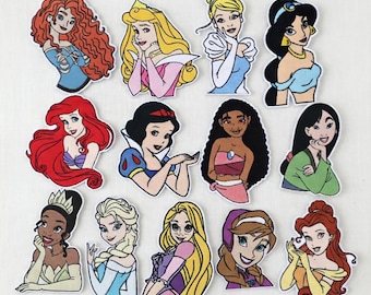 ディズニープリンセス刺繍ワッペン、アリエル、オーロラ、シンデレラ、ジャスミン、子供用バッグ・帽子用ワッペン、女の子へのギフト