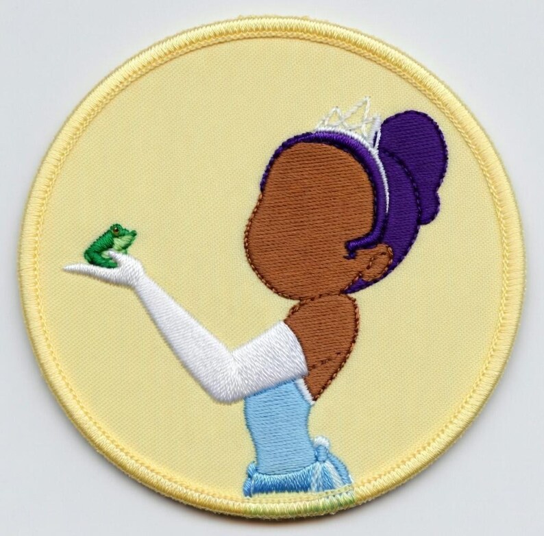 Disney-prinses geborduurde patches, Elsa Ariel Rapunzel Moana Belle Mulan, cadeau kinderkledingtassen afbeelding 7