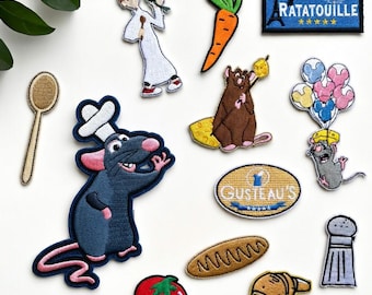 Disney Pixar Ratatouille Embroidered Iron On Patch - Linguini, Gusteau's, Emile Patch