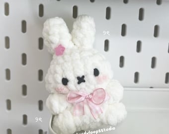 crochet miffy plushie [handmade, pink, coquette, kawaii, bunny]