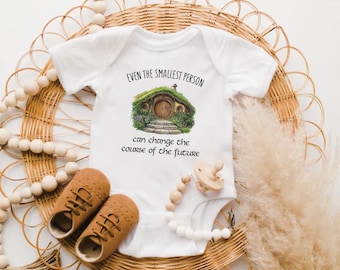 Fantasy Storybook Inspired Baby Bodysuit: “Smallest Person” Hobbit House Baby Outfit, Toddler Shirt