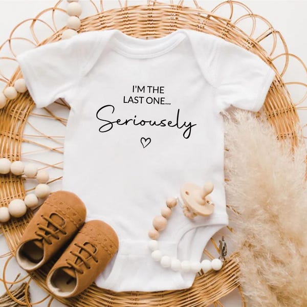 I’m the Last One Baby Bodysuit, Funny Pregnancy Announcement Onesie®, Final Baby Reveal, Last Child Coming Soon Outfit