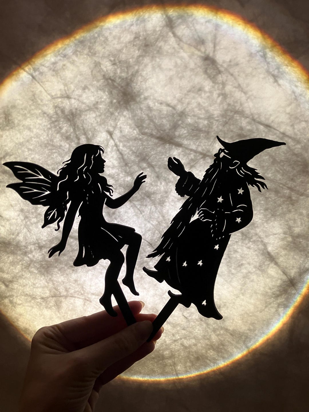Wooden Shadow Puppet Gift Set (7 Characters) With Beautiful Gift Box - Etsy