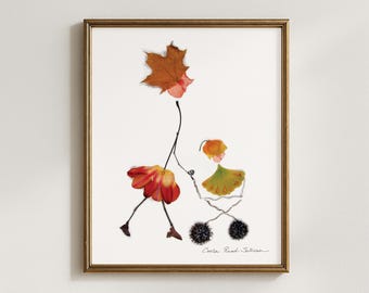 Mere & Bebe Botanical Flower Gal Art Print (5x7, 8x10, 11x14, 16x20)