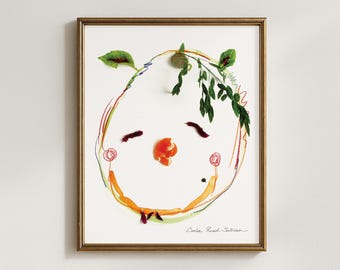 Shy Sprig Botanical Garden Creature Art Print (5x7, 8x10, 11x14, 16x20)