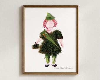 Girl Sprout Botanical Flower Gal Art Print (5x7, 8x10, 11x14, 16x20)