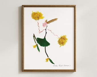 Sis Boombah Botanical Flower Gal Art Print (5x7, 8x10, 11x14, 16x20)