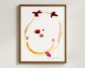 Simple Berry Botanical Garden Creature Art Print (5x7, 8x10, 11x14, 16x20)