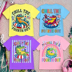 Chill The Fourth Out Alligator Png, 4th Of July Sublimation Design, Patriotic Summer Kids Png, Independence Day Crocodile Digital Download
