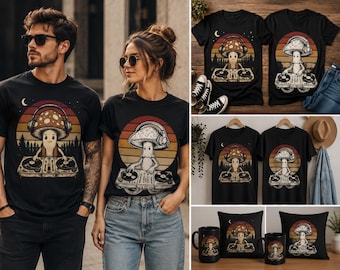 Mushroom DJ Png Bundle, Cute Mushroom DJ Sublimation Design, Retro Music Mushroom Png, Dj Mushroom Digital Download, DTF Png