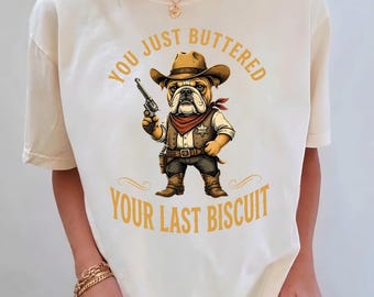 Divertente bulldog retrò cowboy sceriffo western PNG, illustrazione umoristica vintage novità design stampa sublimazione download digitale