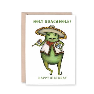 MARIACHI AVOCADO Birthday Card - Holy guacamole, carte de joyeux anniversaire - Rock Carte de vœux