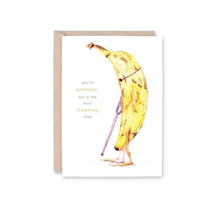 BANANE meurtrie - se sentir mieux, soutien, sympathie, encouragement Carte de vœux