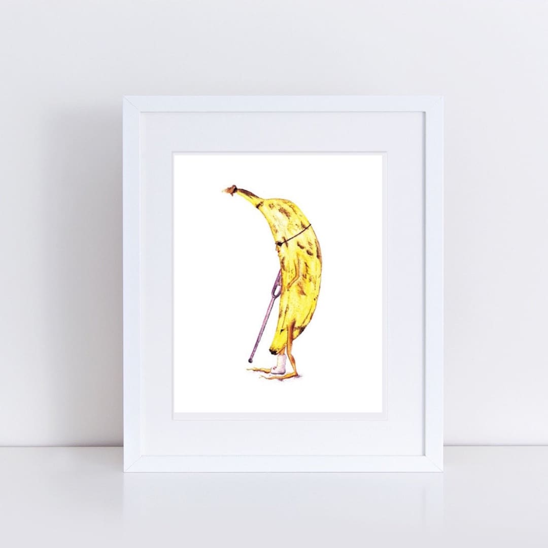LAST ONE Bruiser BANANA Art Print Illustration Banana Etsy