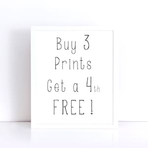 Buy 3 Prints and Get a 4th FREE! -  Illustration, Art Print, Wall Art, nursery, kitchen decor, a little sun, Discount