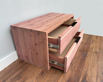 Aromatic Cedar Closet Organizer – Solid Wood Chest with Soft-Close Drawers