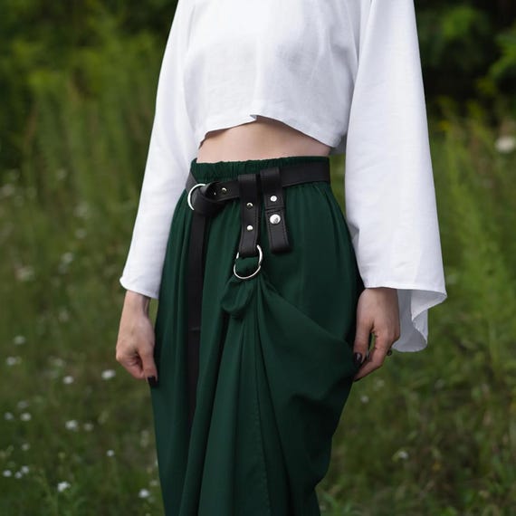 Skirt Hike Belt, Leather Skirt Hike, Renaissance Skirt Hike Belt, Festival Skirt Hike Accessory, Cosplay Skirt Hike Leather Strap