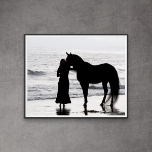 Horse Photography Horse Silhouette Print - “A Girl and Her Horse”