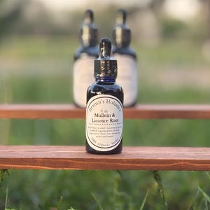 Tintura de 28 g (1 onza) de gordolobo y raíz de regaliz