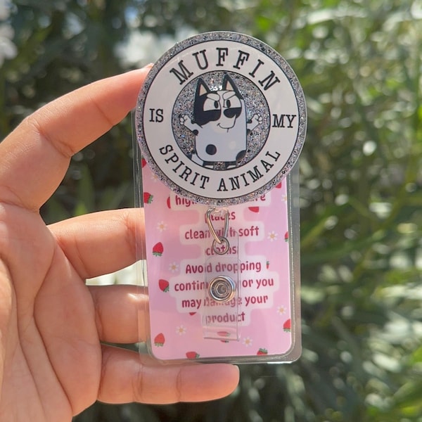 Bluey Muffin Badge Reel, Nurse, Teacher, Student