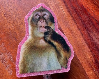 Monkey Badge Reel, Nurse Teacher Student Retractable Badge