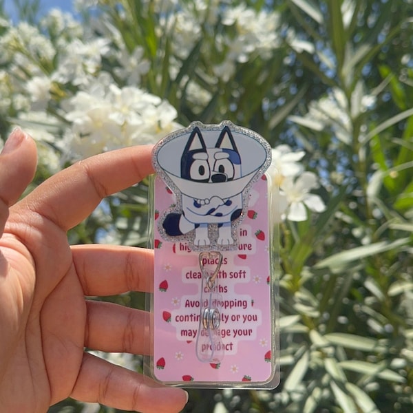 Bluey Muffin Badge Reel, Nurse Teacher Student Retractable Badge