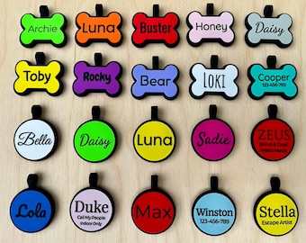 Personalized Silicone Pet Tag: Silent Custom Laser Engraved Dog & Cat ID