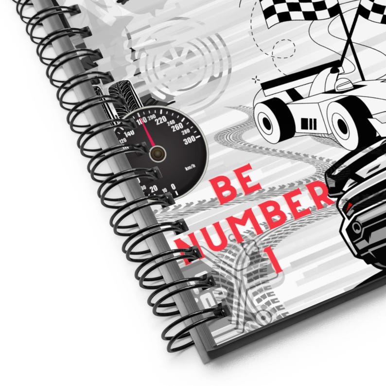 Race Car Spiral Notebook: Trendy Wire-bound Journal, Soft Cover and ...
