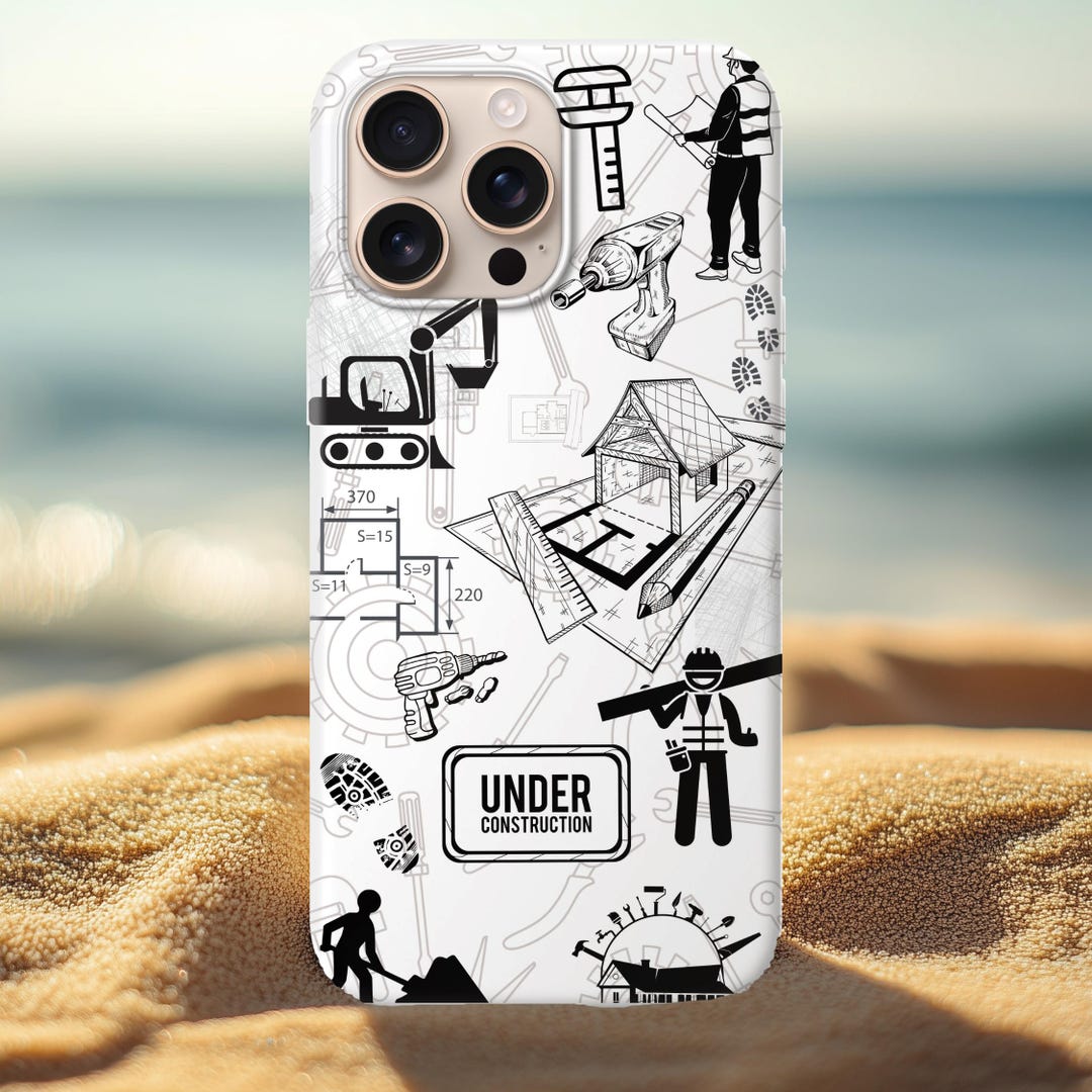 Construction Themed Tough Case for Iphone, Protective Case - Etsy
