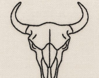 Bison / Büffel Großes Handstickerei-Muster: Garn- und Floss-freundliches Design (Physisch gedrucktes Muster)