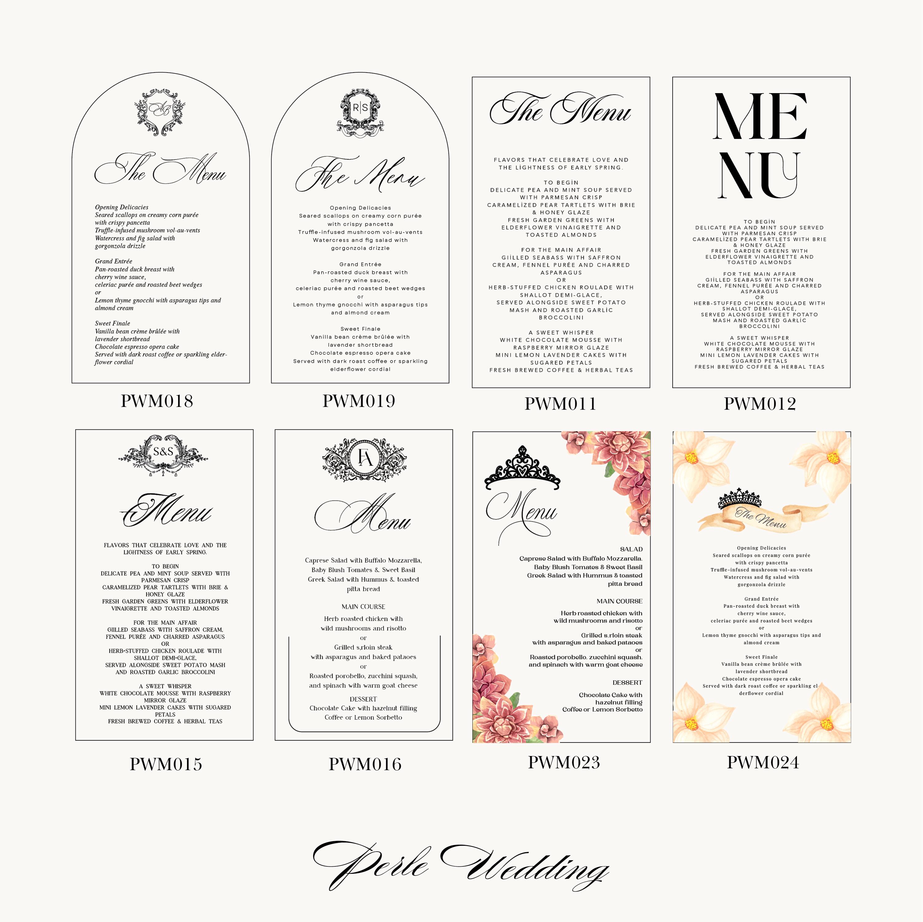 Custom Unıique Wedding Table Menu Cards: Gold Foil, Textured Paper - Etsy