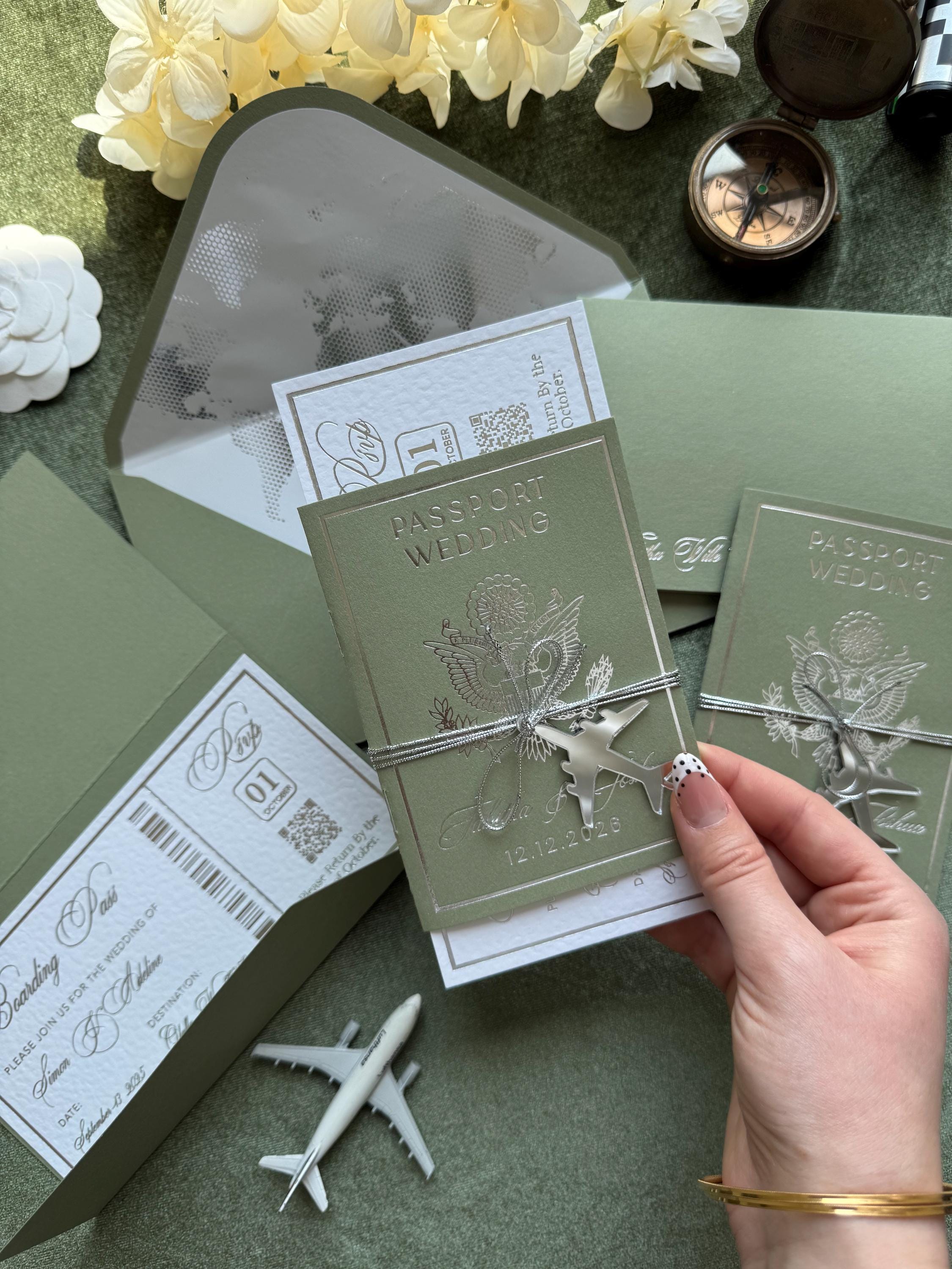 Passport Wedding Invitations Suite
