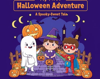 Spersonalizowana rodzinna książka o Halloween | Spersonalizowana, upiorno-słodka historia | Pobieranie cyfrowe